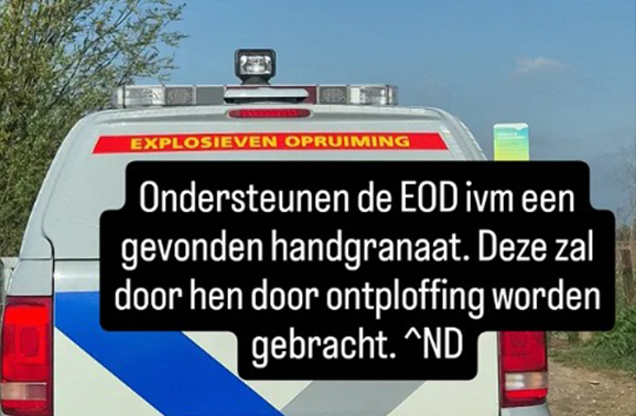Politie vindt handgranaat uit Tweede Wereldoorlog