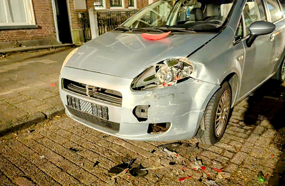 Ongeval met blikschade op het Kalverbos