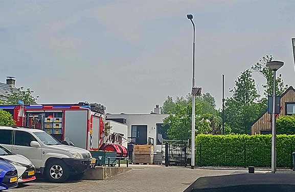 Gasslekkage in Meerkerk: straat afgezet
