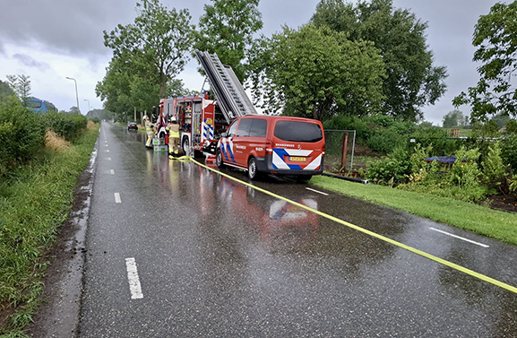 Middelgrote brand in loods met machines