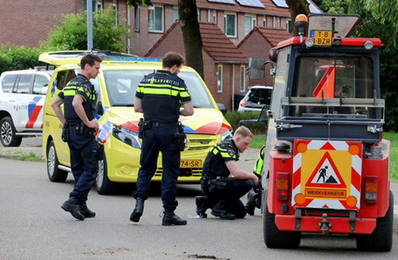 Ongeval tussen scooter en veegwagen