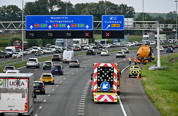 Twee aanrijdingen zorgen voor verkeershinder op A2 bij Culemborg