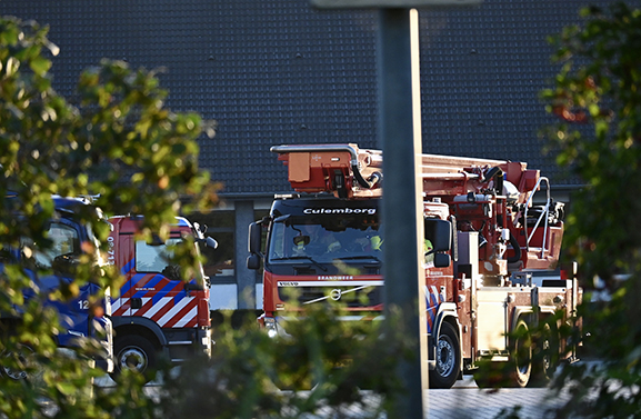 Heftruckbrand bij distributiecentrum van Aldi