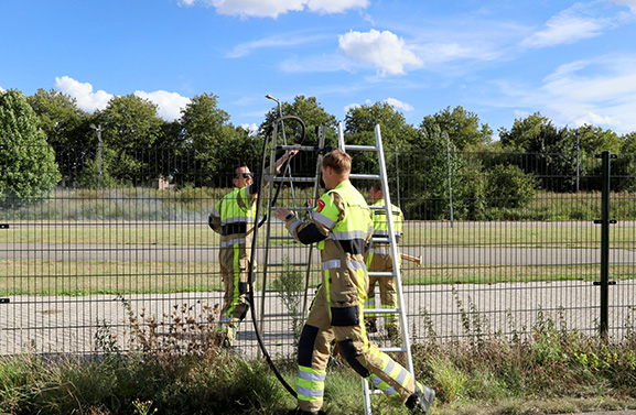 Bermbrand nabij de fietscrossbaan