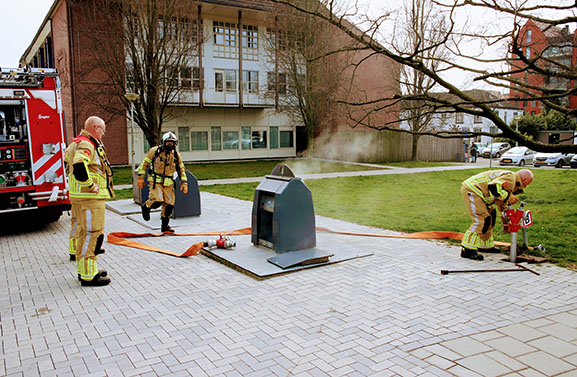 Ondergrondse containerbrand in Leerdam