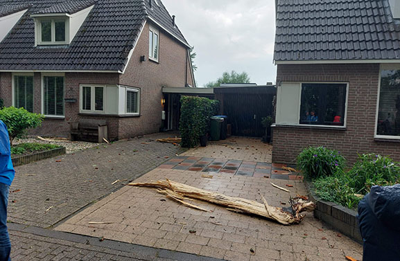 Blikseminslag in Culemborg veroorzaakt veel schade