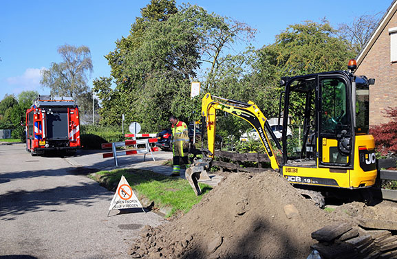 Gaslek bij graafwerkzaamheden in Kapel-Avezaath