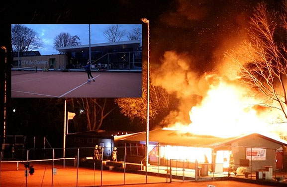 Tennisvereniging De Doelen maakt nieuwe start na verwoestende branden