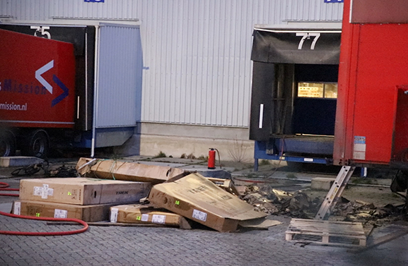 Trailer in brand in Geldermalsen