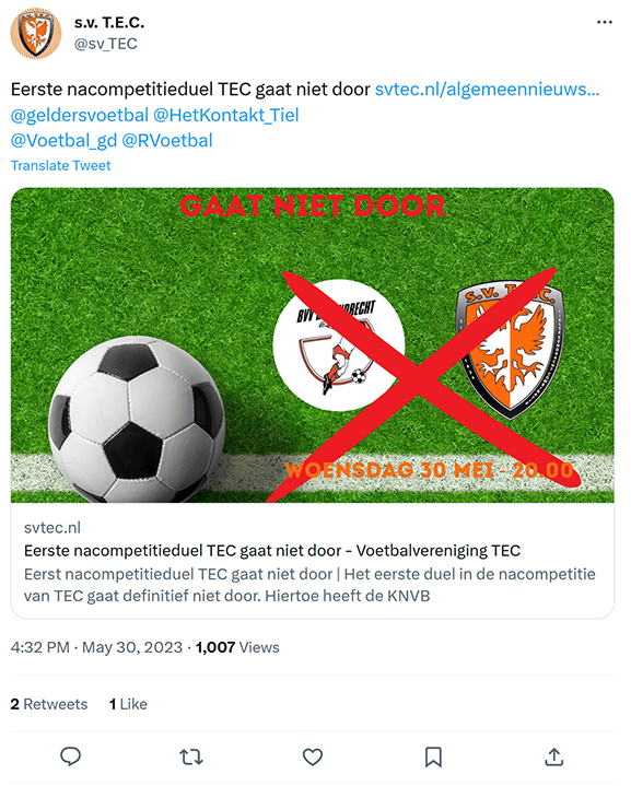 Bizarre soap rond nacompetitie TEC: 'Dit kan alleen in Nederland'
