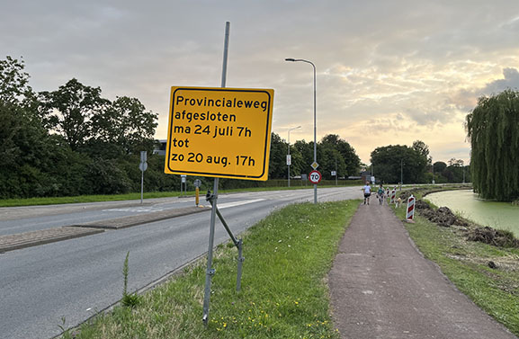 Provincialeweg tot rotonde de Berenkuil in Tiel een maand dicht