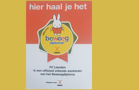FC Lienden nu officieel erkent als aanbieder Nijntje Beweegdiploma