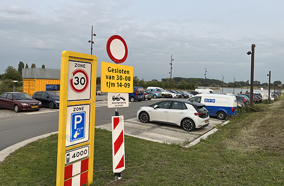 Parkeren op de Waalkade in Tiel niet mogelijk i.v.m. Appelpop