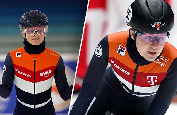 Succes voor de zusjes Velzeboer op het NK shorttrack in Leeuwarden