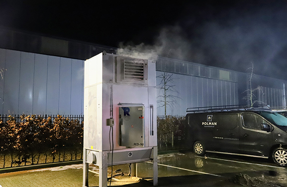 Brand bij Polman Bouwbedrijf in Kesteren