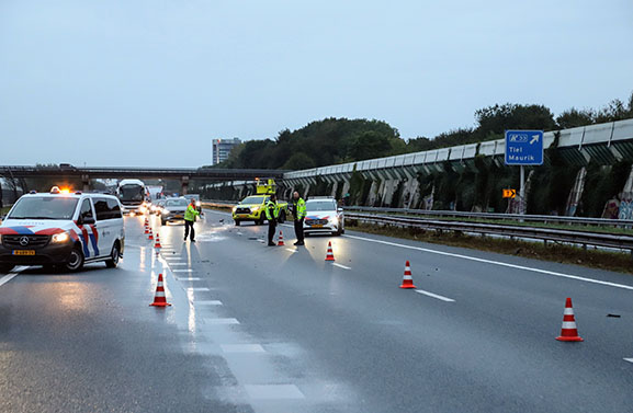 Ongeval zorgt voor flinke vertraging op de A15 bij Tiel