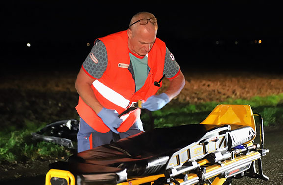 Ongeval in scène gezet voor afscheid van ambulancechauffeur