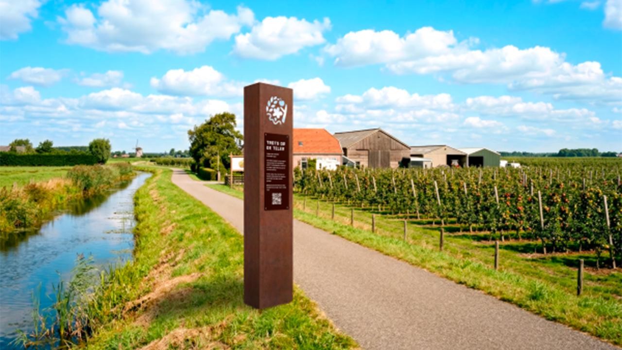 'Trots op de teler': zeventien borden langs fietsroute in Rivierengebied