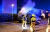 Bestelbus in brand in woonwijk