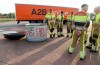 Containerbrand bij wegrestaurant De Goudreinet langs de A15