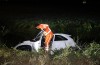 Auto in de sloot beland